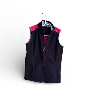 Navy and Pink Fleece Vest